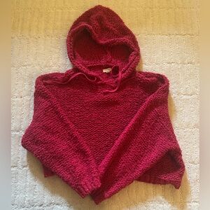 Pilcro Red Knit Hoodie